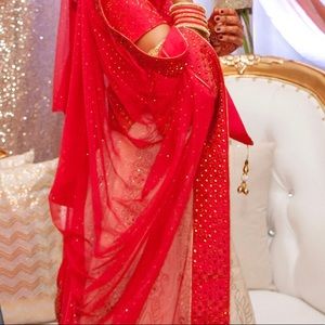 Crystal encrusted veil